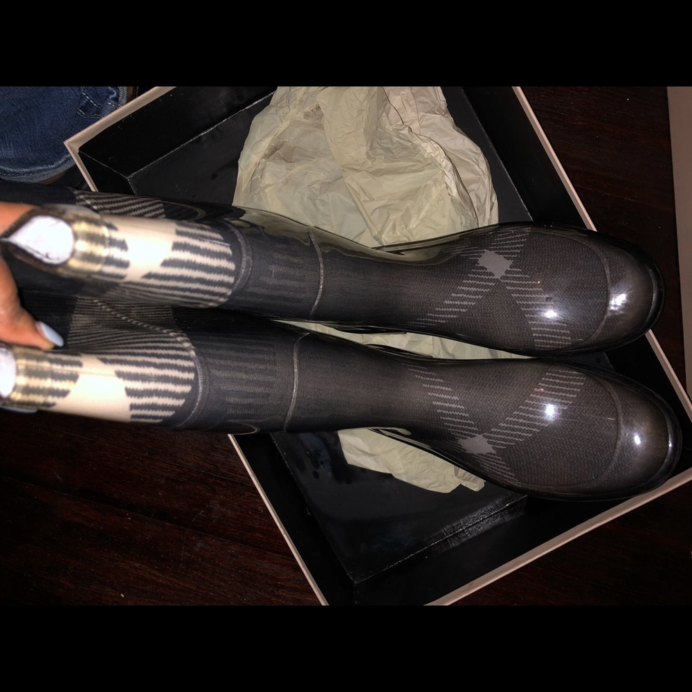 Burberry rain boots